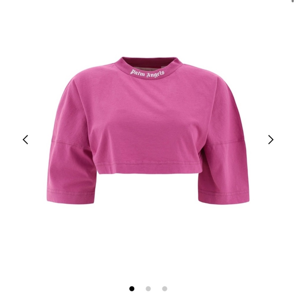 Palm Angels Fuchsia Cropped Top